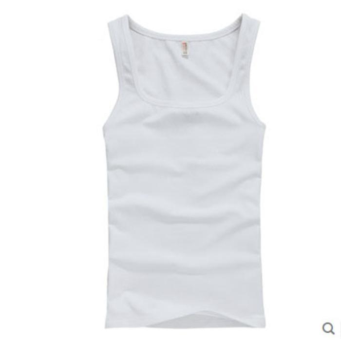 タンク メンズ 筋トレ Uネック 綿 インナー ス シンプル シームレス カットオフ 肌着 着回し - 画像 (3)