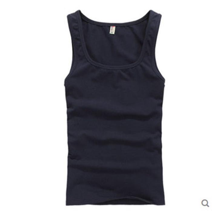 タンク メンズ 筋トレ Uネック 綿 インナー ス シンプル シームレス カットオフ 肌着 着回し - 画像 (5)