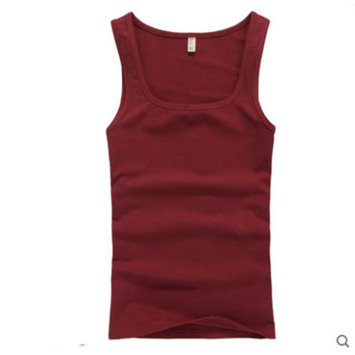 タンク メンズ 筋トレ Uネック 綿 インナー ス シンプル シームレス カットオフ 肌着 着回し - 画像 (6)