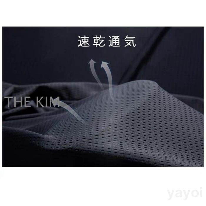 上下セット メンズ ルームウェア 接触冷感 メッシュ 速乾 夏 無地 半袖 Tシャツ ショートパンツ ロングパンツ 吸汗 ドライ 通気性 軽量 父の日 - 画像 (4)