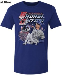 50/50 大谷翔平 Tシャツ 半袖 MLB ロサンゼルス ロサンジェルス ドジャース LA Los Angeles Dodgers Shohei Ohtani 500LEVEL コットン 丸首 大人 ybc