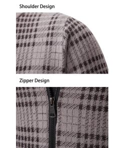 ホームアイホーム ニット カーディガン トータルネック セーター ポケット付き チェック 総柄 アウター ジャンパー 羽織り 紳士服 秋服 冬服