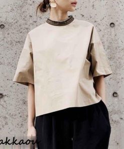 ブラウス レディース 40代 きれいめ 春夏 オシャレブラウス 30代 半袖トップス 韓国風 ゆったりTシャツ 通勤OL 50代 おしゃれ 大人 五分袖ブラウス 上品