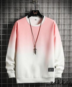 スウェット トレーナー メンズ 重ね着風 トップス クルーネック グラデーション 配色 無地 カジュアル プルオーバー おしゃれ コーデ シンプル