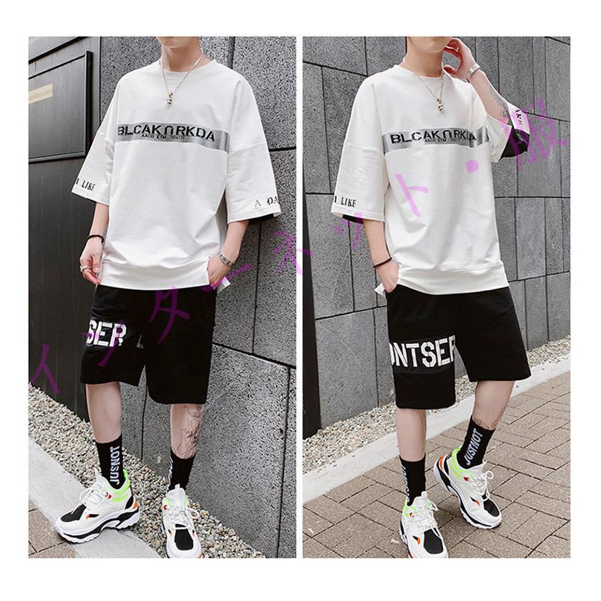 上下セット セットアップ赤字覚悟 新作 セットアップ ルームウエア メンズ ジャージ カジュアル ボトムス 2点セット リネン 綿麻 ゆったり - 画像 (7)